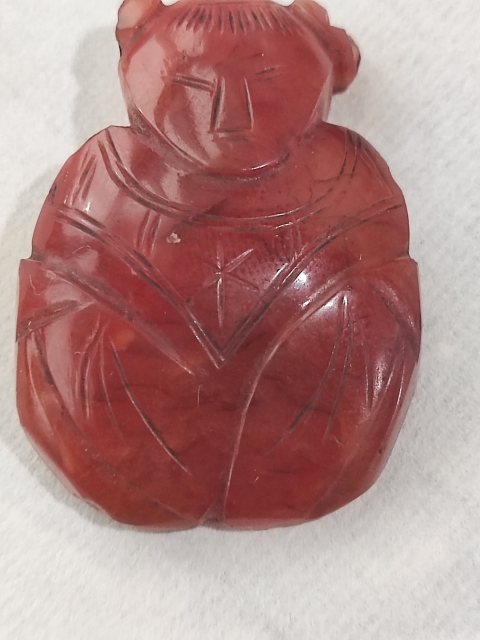 古玩玉器清·瑪瑙童子真品鑒賞圖