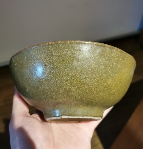 古玩陶瓷清末民初?茶葉沫釉大碗拍賣，當前價格858元