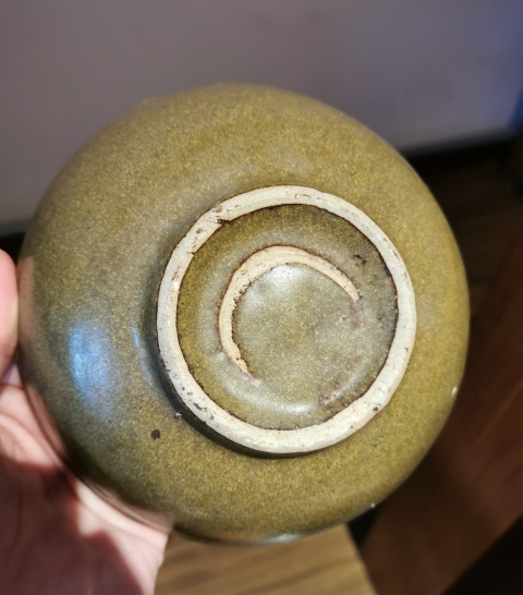 古玩陶瓷清末民初?茶葉沫釉大碗拍賣，當前價格858元