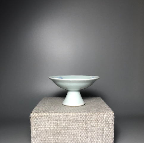 古玩陶瓷(已保真)青花高足盤拍賣,當前價格2888元