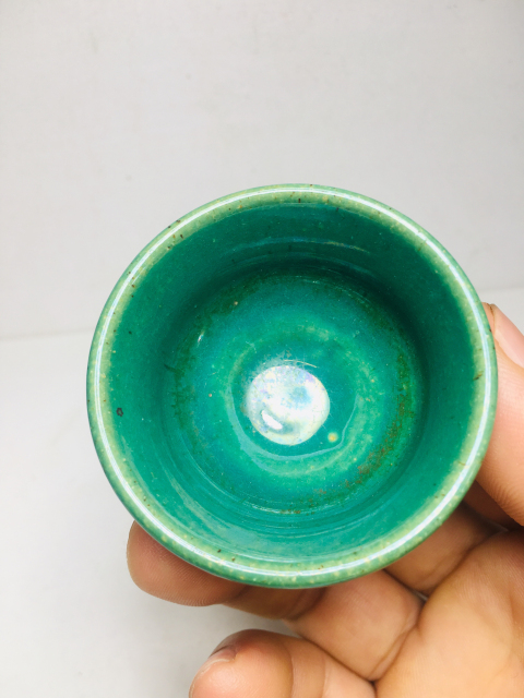 古玩陶瓷蘋果綠釉杯拍賣,當前價格2288元