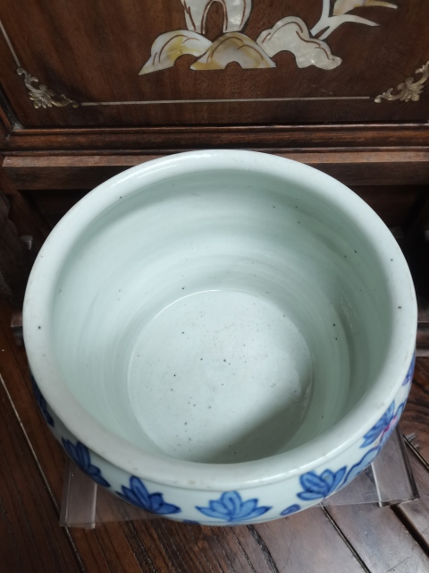 古玩陶瓷青花牡丹花紋馬蹄尊拍賣，當前價格3000元