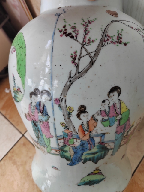 古玩陶瓷精品民國(guó)仕女將軍罐一對(duì)拍賣(mài),當(dāng)前價(jià)格6000元