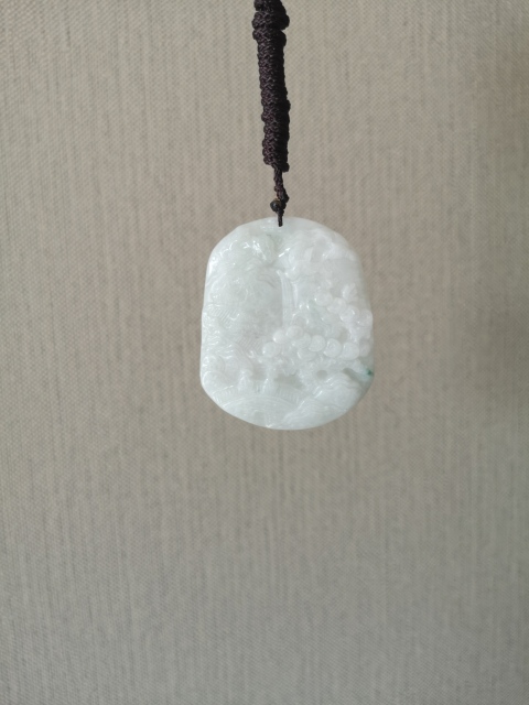 古玩玉器天然翡翠雕“山水”掛牌拍賣，當(dāng)前價(jià)格450元