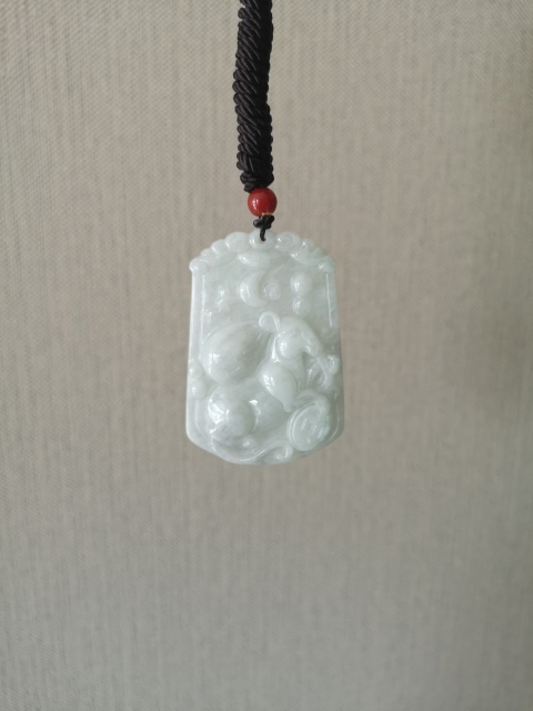 古玩玉器天然翡翠雕“財運亨通”掛牌拍賣,當前價格260元