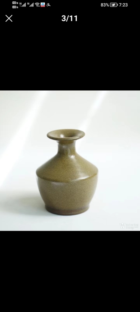 古玩陶瓷茶葉末釉撇口瓶拍賣，當(dāng)前價(jià)格3000元