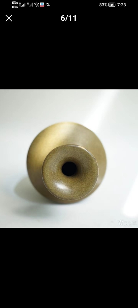 古玩陶瓷茶葉末釉撇口瓶拍賣，當(dāng)前價(jià)格3000元