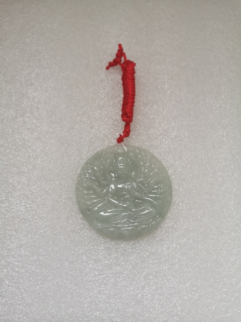 古玩玉器天然翡翠雕“千手觀音”牌拍賣,當(dāng)前價(jià)格480元