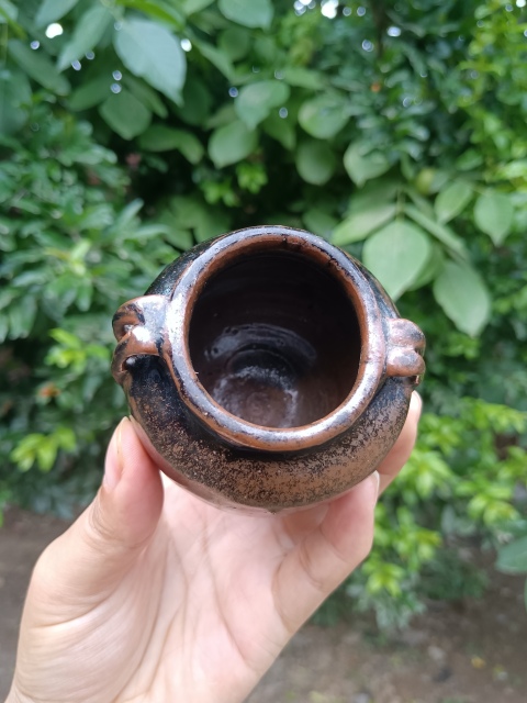 古玩陶瓷清代～四系窯變黑釉罐拍賣，當前價格11元