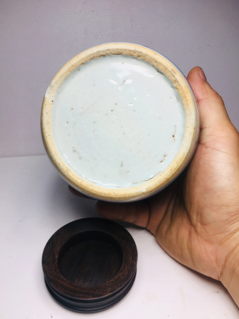 古玩陶瓷青花纏枝喜字紋蓋罐拍賣，當前價格1888元