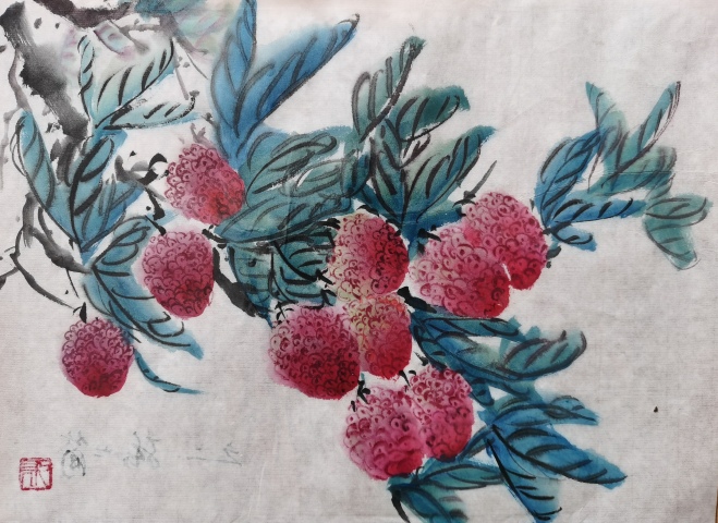 古玩字畫老中美協會員清華美院教授張世簡課稿兩幅拍賣,當前價格6000元