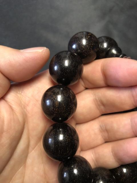 古玩玉器精品-天然紫檀木珠手串-念珠拍賣,當前價格336元