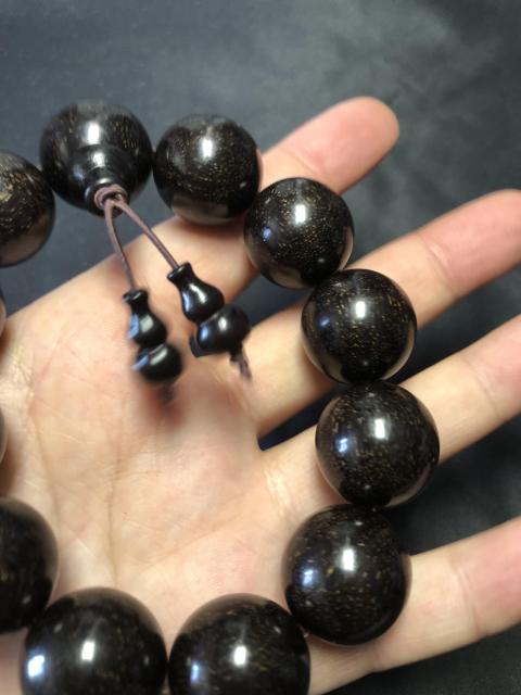 古玩玉器精品-天然紫檀木珠手串-念珠拍賣,當前價格336元