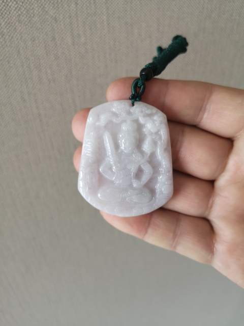 古玩玉器天然翡翠雕“虛空藏菩薩”掛牌拍賣，當(dāng)前價格398元