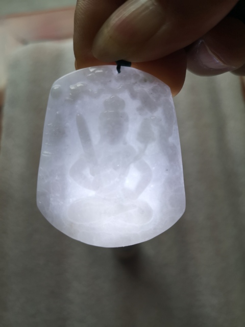 古玩玉器天然翡翠雕“虛空藏菩薩”掛牌拍賣，當(dāng)前價格398元