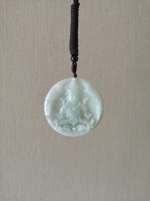 古玩玉器天然翡翠雕“度母觀音”掛牌拍賣,當前價格398元