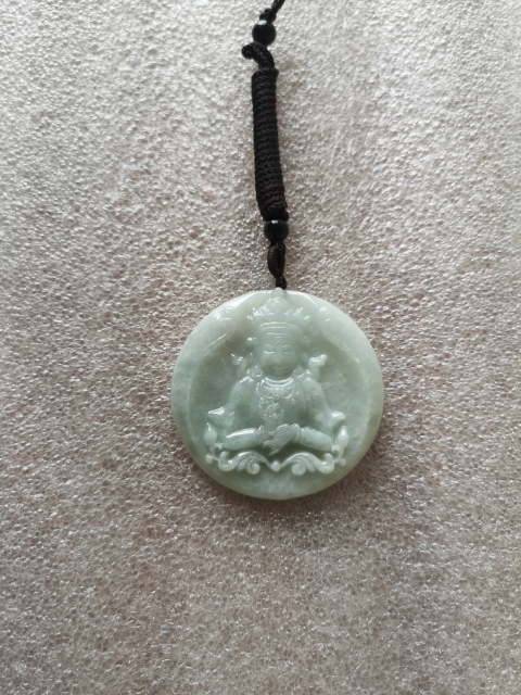 古玩玉器天然翡翠雕“度母觀音”掛牌拍賣,當前價格398元