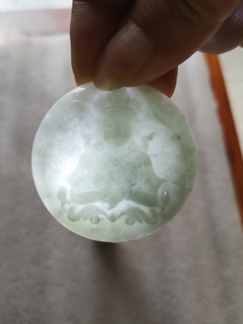 古玩玉器天然翡翠雕“度母觀音”掛牌拍賣,當前價格398元