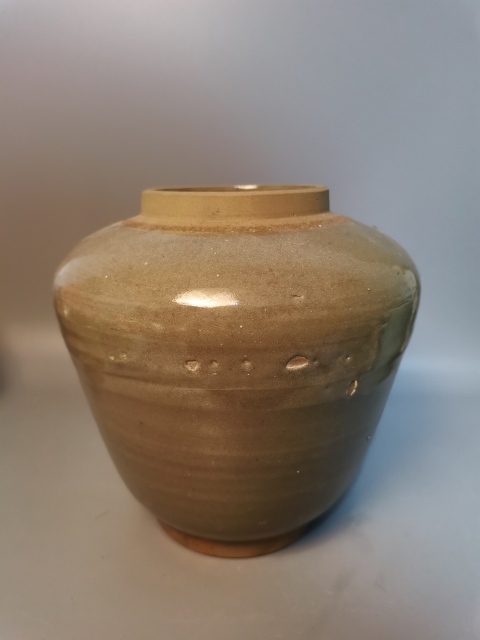 古玩陶瓷元明時期龍泉窯系罐拍賣，當前價格390元