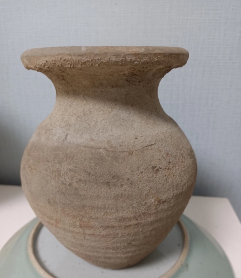 古玩陶瓷秦漢.撇口陶瓶拍賣(mài),當(dāng)前價(jià)格286元