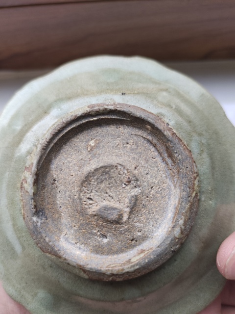 古玩陶瓷青釉花口盤拍賣，當前價格1200元