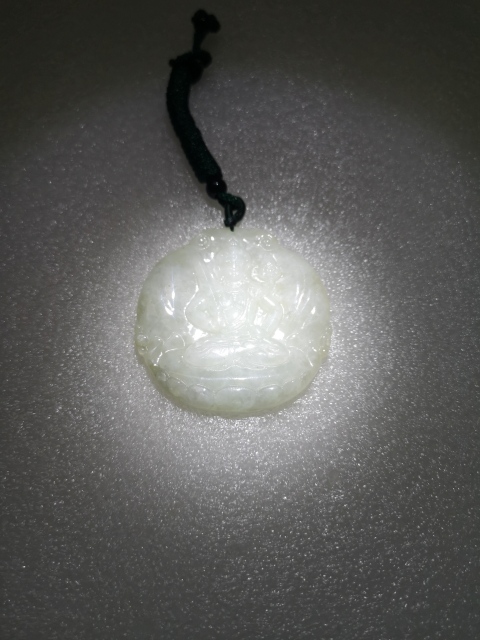 古玩玉器天然翡翠雕“虛空藏菩薩”掛牌拍賣,當前價格398元