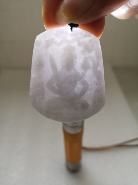 古玩玉器天然翡翠雕“虛空藏菩薩”掛牌拍賣，當(dāng)前價格398元