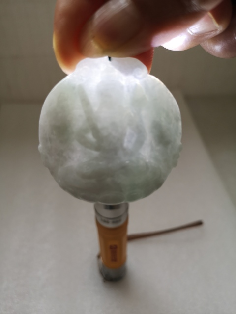 古玩玉器天然翡翠雕“虛空藏菩薩”掛牌拍賣,當前價格398元