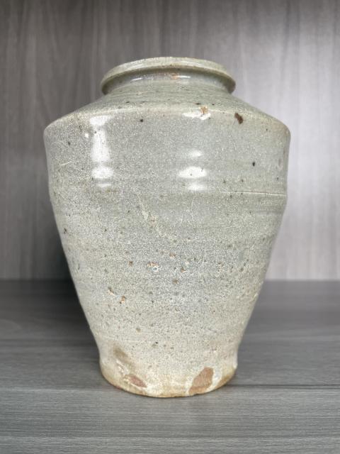 古玩陶瓷明·甜白釉唇口罐拍賣，當前價格860元