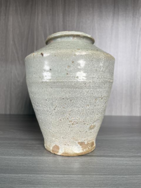 古玩陶瓷明·甜白釉唇口罐拍賣，當前價格860元
