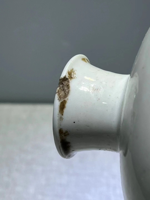 古玩陶瓷清中期《山居秋暝 王維》青花山水詩文梅瓶拍賣，當前價格6200元