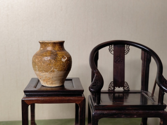 古玩陶瓷醬釉小蓋罐拍賣，當前價格159元