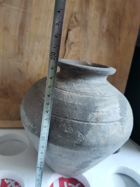 古玩陶瓷秦漢.灰陶罐拍賣,當前價格386元