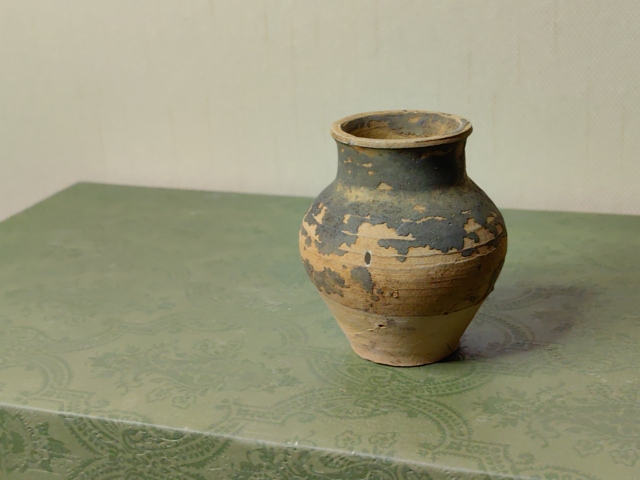 古玩陶瓷醬釉小蓋罐拍賣，當前價格159元