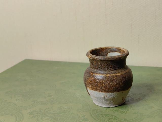 古玩陶瓷醬釉小蓋罐拍賣，當前價格159元