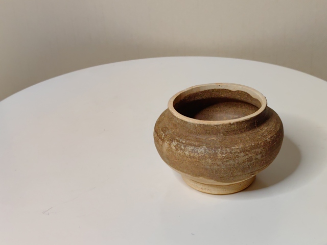 古玩陶瓷醬釉小茶入拍賣，當前價格350元