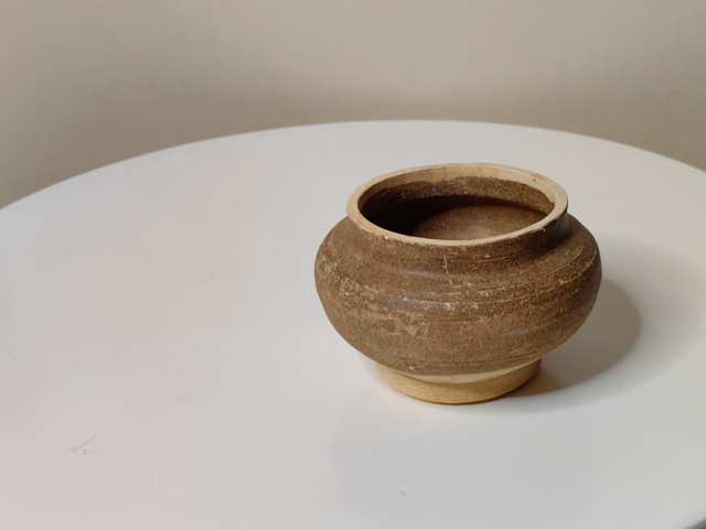 古玩陶瓷醬釉小茶入拍賣，當前價格350元