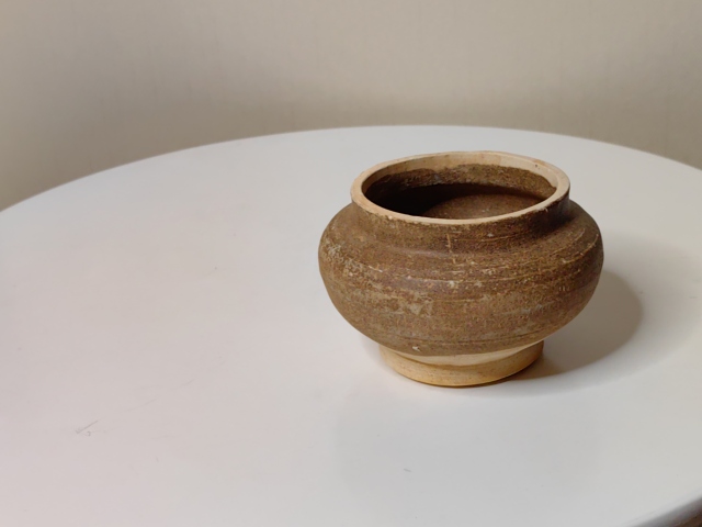 古玩陶瓷醬釉小茶入拍賣，當前價格350元