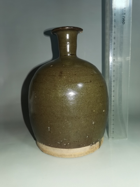 古玩陶瓷清·茶葉末釉瓶拍賣，當前價格1200元