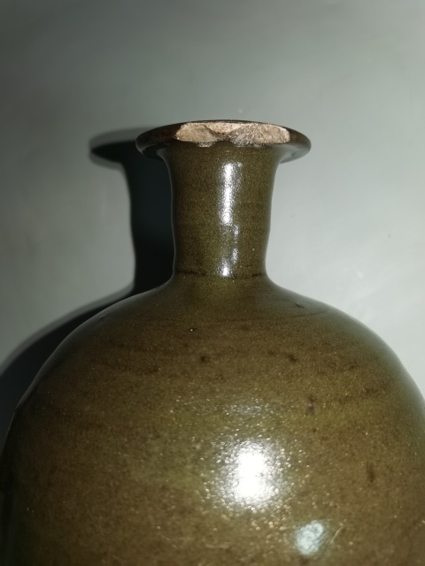 古玩陶瓷清·茶葉末釉瓶拍賣，當前價格1200元