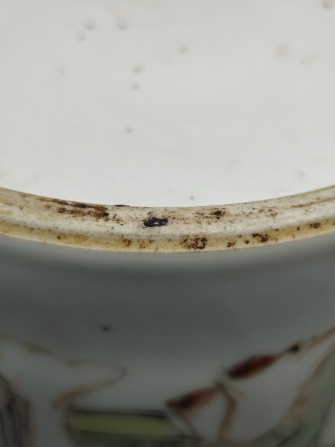 古玩陶瓷御窯畫師蔣玉卿淺降人物筆筒拍賣,當前價格26000元