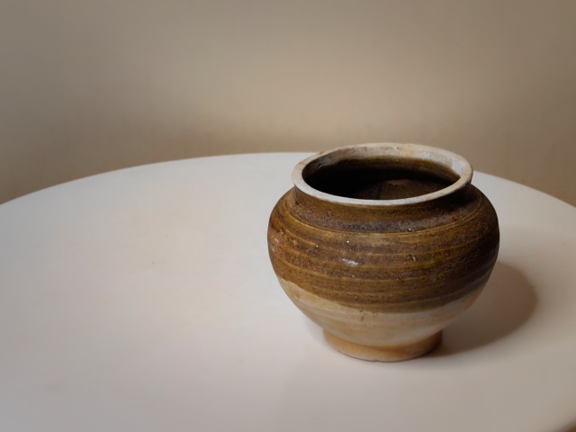 古玩陶瓷醬釉小茶入拍賣,當前價格399元