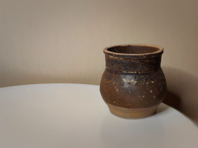 古玩陶瓷醬釉小蓋罐拍賣，當前價格488元
