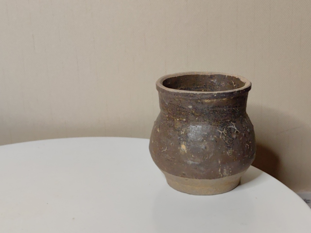 古玩陶瓷醬釉小蓋罐拍賣，當前價格488元