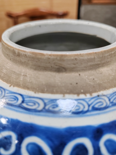 古玩陶瓷青花纏枝花紋罐拍賣，當前價格1800元