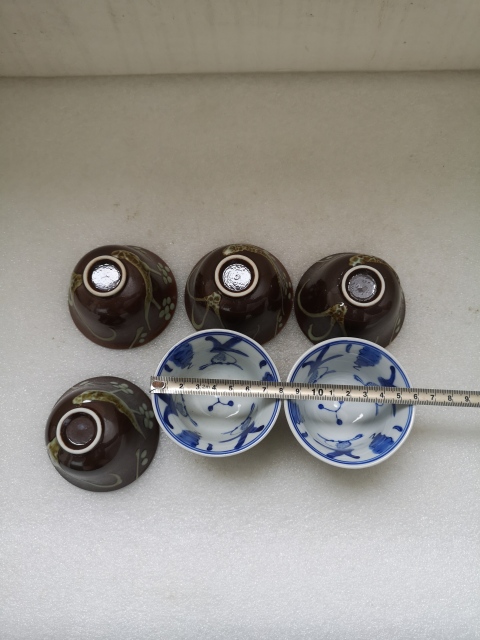 古玩陶瓷外紫金釉內青花魚藻紋杯拍賣,當前價格198元