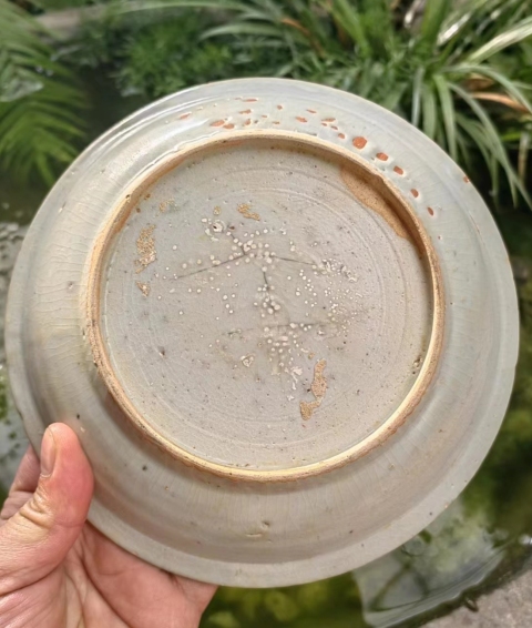 古玩陶瓷青花麒麟望月紋盤拍賣,當(dāng)前價(jià)格680元