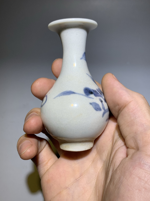 古玩陶瓷【清早】青花花卉紋玉壺春瓶【有瓶中皇后的美稱】拍賣,當前價格3600元