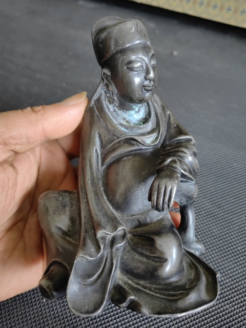 古玩雜項錫制人物擺件拍賣,當前價格2800元