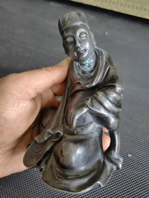 古玩雜項錫制人物擺件拍賣,當前價格2800元